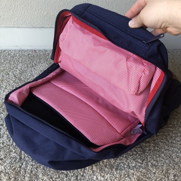 NEW! Herschel Supply Co. Pop Quiz Backpack 25L - Navy/Tan - Picture 4 of 6